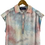 GAS Jeans Lillybel Blouse Tie Dye Print Short Sleeve Size Small New Photo 1