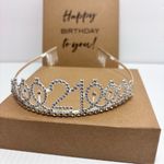 21 St Birthday Tiaras Set of 2 Gold and Sliver Rhinestone Photo 0