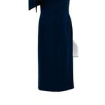 Dress the Population  Tiffany Orchard One Shoulder Midi Dress Bow Shoulder Blue Photo 6