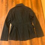 London Jean  jacket women’s 6 Black cotton blend nautical buttons front pockets Photo 4