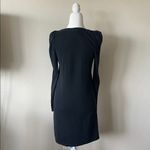 Pomander Place Black Puff Shoulder Long Sleeve Vesty Mini Dress – Size S Photo 5