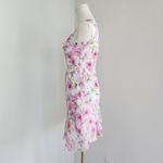 American Vintage Y2K She’s The 1 Pink Floral Butterfly Bias Cut Ruffle Hem Midi Dress Size 0 Photo 4