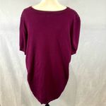 Lane Bryant burgundy wine short sleeve knit sweater top size 22/24 Photo 2