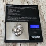 Vintage Asian 3D Flower Faux Pearl Brooch Photo 3