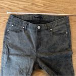 Vera Wang Simply  Pants Denim Metallic Skinny Black Women's Size 10 Photo 5