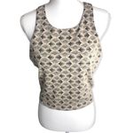 Free Press  Beige / Black Patterned Sleeveless Crop Tank Top Photo 15