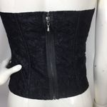 Guess Lace Bustier Corset Top Black Built In Cups Zip Up M Photo 15