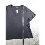 Old Navy  Luxe V Neck T Shirt Black Short Sleeve Top Women XL Minimalist Basic Photo 1