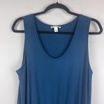 Daily Rituals Womens Romper Shortalls Medium Blue Stretchy Drawstring Loungewear Photo 1