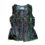 Melody Faux Fur Vest Gray Soft Plush Cozy Layering | Adjustable Waist Size Small Brown Photo 15
