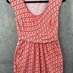 Boden Mini Dress Margot Bird Print Size 6 with Pockets orange and‎ White Photo 0