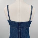 Vintage 90s Y2k American Eagle Denim Mini Dress Cotton Babydoll Empire Waist XS Blue Photo 5