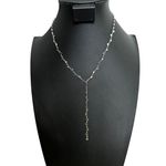 New Silver Tone Delicate Star Necklace Choker Sparkle Y Drop Patriotic Celestial Photo 0