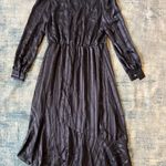Adyson Parker Black Iris Indigo Stripe Long Sleeve Asymmetrical Hem Large Photo 4