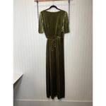 Sorella Vita NWT 9660 Velvet Velour Green Wrap Maxi Dress Bridesmaid Size 12 Photo 2