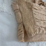 ZARA NWOT  Ruched Tan Crop Top Photo 4