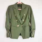 Boston Proper  Modern Double Breasted Blazer Military‎ Green Size 2 Photo 6