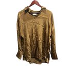 DISSH SIMONE CHARTREUSE SATIN SHIRT, New with Tags, Size 2 Photo 2