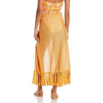 Ramy Brook Gaia Metallic Faux Wrap Boho Maxi Skirt Coverup Size L NWT Photo 1