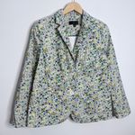 Talbots NWOT  Cotton Ditzy Floral Blazer Multicolor Size 12 Petite‎ Photo 1