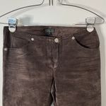 Heart Moon Star women's brown leather suede pants size 0 Photo 7