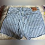 Levi's Womens 501 High-Rise Shorts Tango Wide Stripe Photo 10