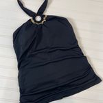 Carmen Marc Valvo Black Tribal Muse Beaded Halter Tankini Top Swimming Size XS Photo 0