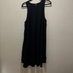 Wilfred  Aritzia 100% Silk Made in Japan Black Chiffon Midi Dress Sleeveless Sz L Photo 2