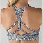 Lululemon  Power Luxtreme Spray Jacquard White Black Circuit Breaker Bra Photo 1