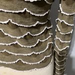 Coconut Style Women Vintage Olive Green Scalloped Ruffle Cardigan Sweater Size M Size M Photo 8