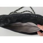 Judith Ripka Women's Clutch Black Stingray Quilted Leather Convertible Chain Photo 6