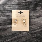 Gold and Silver Stud Earrings Photo 0