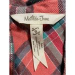 Matilda Jane Top Noble Lace Plaid Tunic Flannel Orange Blue Popover Shirt sz Sma Photo 3