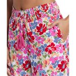 Roxy NWT Multicolor Floral Travel Rhythm Side Slit Wide Leg Flowy Pants Photo 4