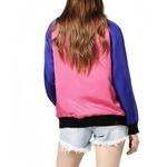 Diesel NWT  Embroidery Reversible Bomber Jacket Reversible Zip Up Women's Size L Photo 4