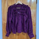Cleobella Womens  Sabella Blouse in Aubergine Size Medium Photo 0