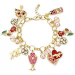 Holiday Lane Heart & Champagne Charm Bracelet in Gold Photo 0