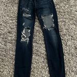 American Eagle  outfitters distressed dark wash Jeggings size 00 short Photo 1
