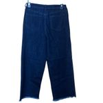 Susan Graver  Dark Wash High Rise Non Distressed Wide Leg Crop Sz 6 #753 Photo 3