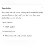 Daydreamer  Rolling Stones Tongue Tee in Vintage Black Size XS Photo 3