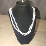 Blue Nile Freshwater Pearl Strand Necklace 52 Inches Extra Long Vintage Knotted White Photo 9