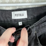 Pistola  Black Distressed High Rise‎ Boyfriend Jeans Photo 3