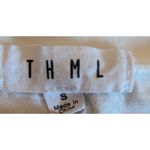 THML S White Embroidered Floral T-Shirt Photo 2