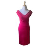 Tadashi Shoji Tadashi Collection Hot Pink Banded Bodycon Cocktail Dress Size Small Photo 1