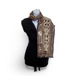 Vintage Laura Geraldi Metallic Accent Scarf Silver Photo 2