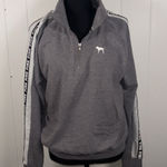 Pink Coconut Boutique PINK Victoria's Secret Pullover Womens Small Quarter Zip Sweatshirt Dog Pockets Photo 0