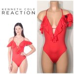 Kenneth Cole New. red swimsuit. Photo 1