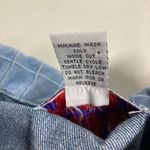 TANTRUMS Women’s Vintage Denim Winter Snowman Jacket Blue White Size Large Blue Photo 5