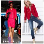 ANINE BING  Red Moto Jacket Photo 2