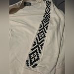 Ralph Lauren Cream Pullover with Aztec Embroidered Sleeves. LRL Women’s Pullover. Crew Neck. Photo 10